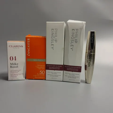 5 ASSORTED BEAUTY PRODUCTS TO INCLUDE CLARINS MILKY BOOST 50ML AND PHILIP KINGSLEY RICH DEEP-CONDITIONING TREATMENT 75ML 