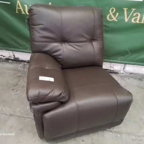 DESIGNER MILAN LHF MANUAL RECLINING SECTION BROWN PLAIN STITCH