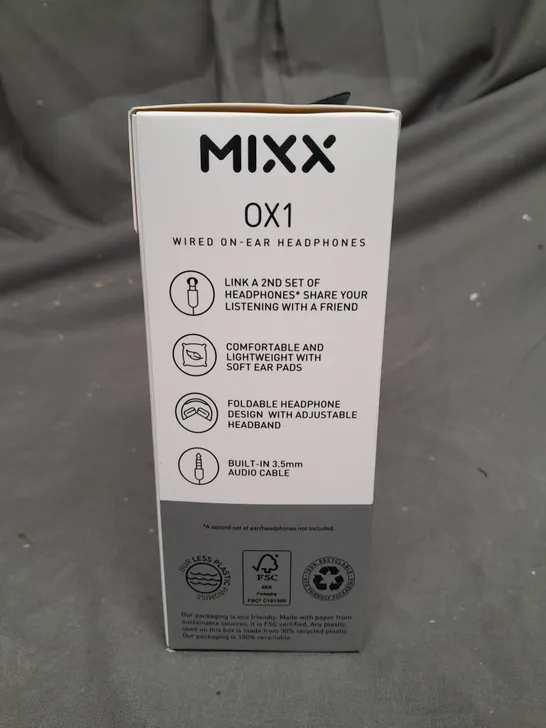 BOXED MIXX 0X1 WIRED ON-EAR HEADPHONES 