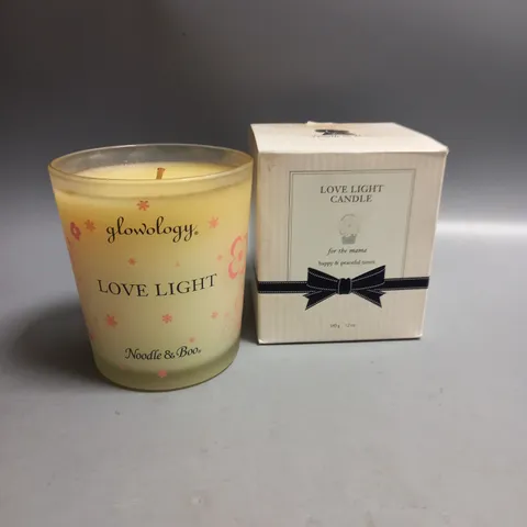 BOXED NOODLE & BOO GLOWOLOGY LOVE LIGHT CANDLE