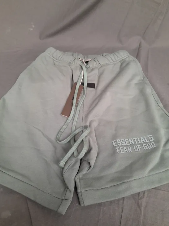 ESSENTAILS GREEN JOGGERS SHORTS - SMALL