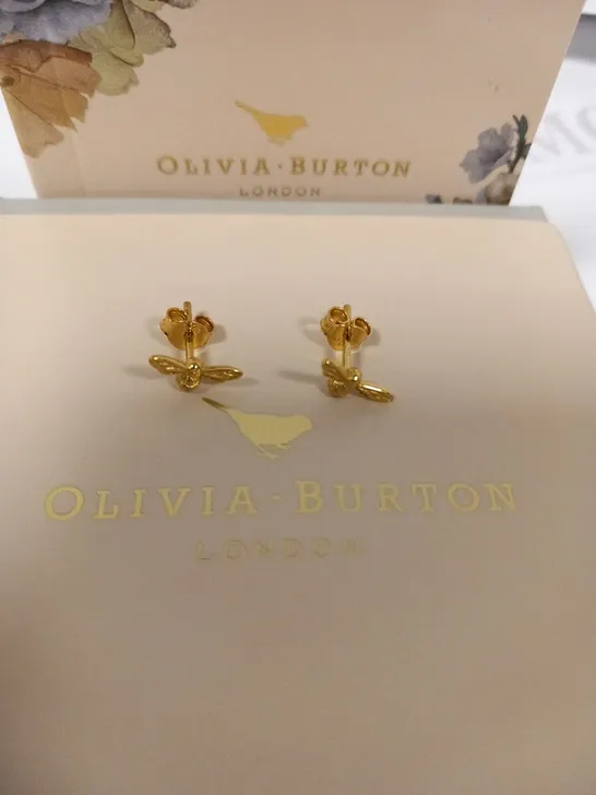 OLIVIA BURTON LUCKY BEE STUD EARRINGS