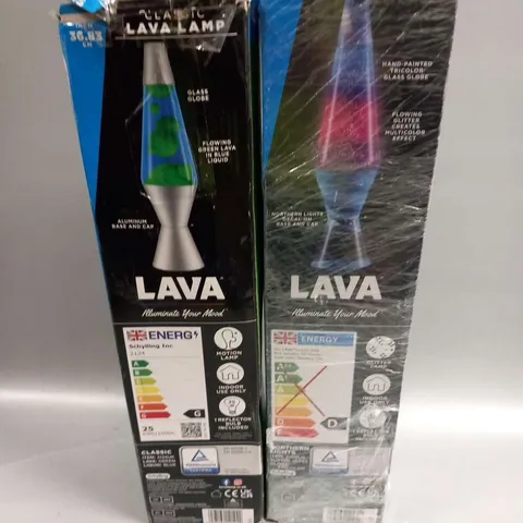 TWO ASSORTED LAVA LAMPS