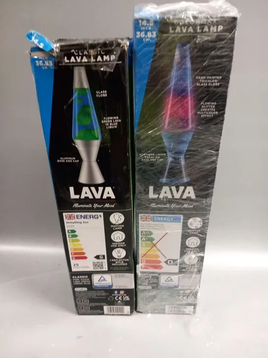 TWO ASSORTED LAVA LAMPS