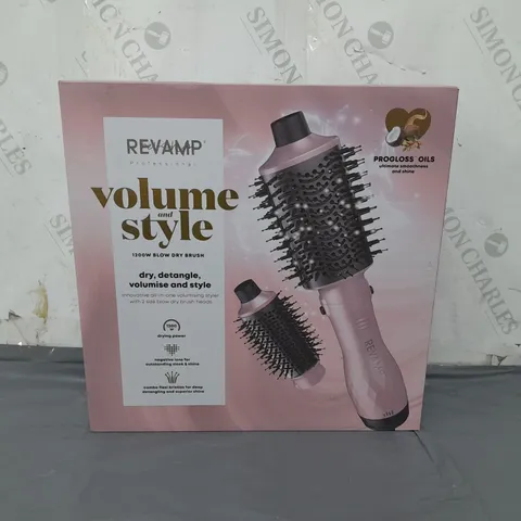 BOX OF 2 REVAMP VOLUME & STYLE 1200W BLOW DRY BRUSH 