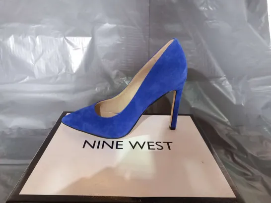 BOXED NINE WEST TATIANA BLUE SUEDE SHOES SIZE 3