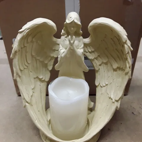 BOXED ACWORTH ANGEL SCULPTURE WITH CANDLE