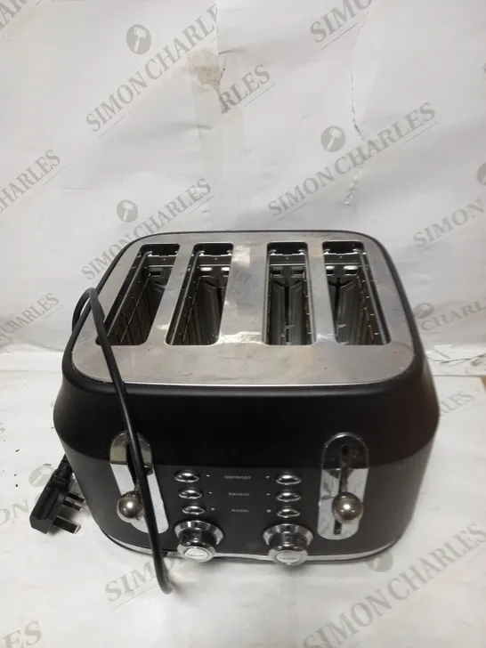 RANGEMASTER CLASSIC BLACK 2.1KW 4 SLICE TOASTER