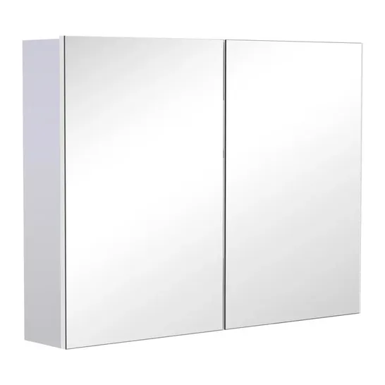 BOXED SAVANNA 80 X 60CM SURFACE MOUNT FLAT MIRROR CABINET (1 BOX)