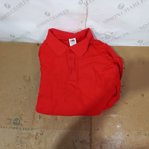 LOT OF 3 BRAND NEW FRUIT OF THE LOOM RED POLO SHIRTS - 3XL