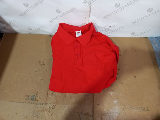 LOT OF 3 BRAND NEW FRUIT OF THE LOOM RED POLO SHIRTS - 3XL
