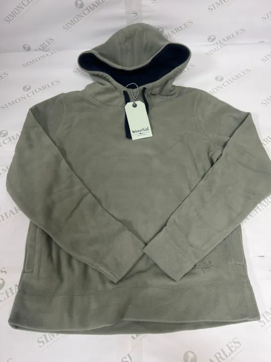 WEIRD FISH TRISS MICROFLEECE HOODY IN SAGE SIZE 12