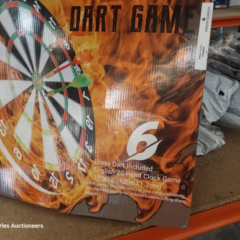 BOXED DART GAME, BOARD & DARTS.