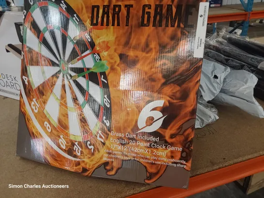 BOXED DART GAME, BOARD & DARTS.