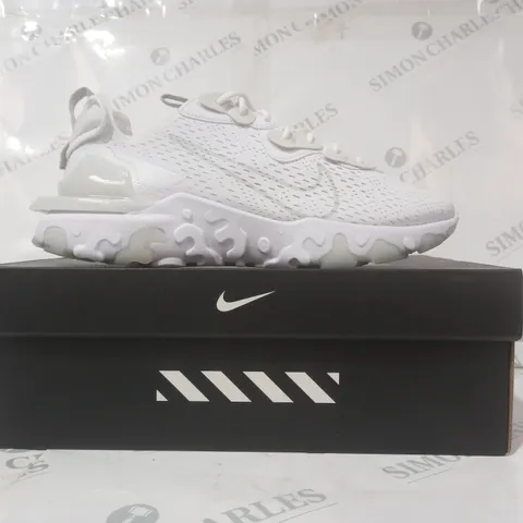 BOXED PAIR OF NIKE REACT VISION SHOES IN WHITE UK SIZE 9