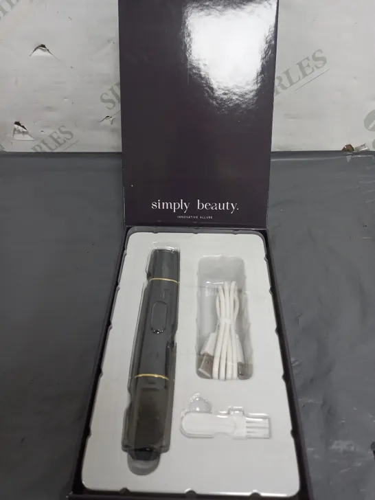 BOXED SIMPLY BEAUTY 2-IN-1 SUPER SMOOTH FACE & BROWS HAIR REMOVER IN BLACK