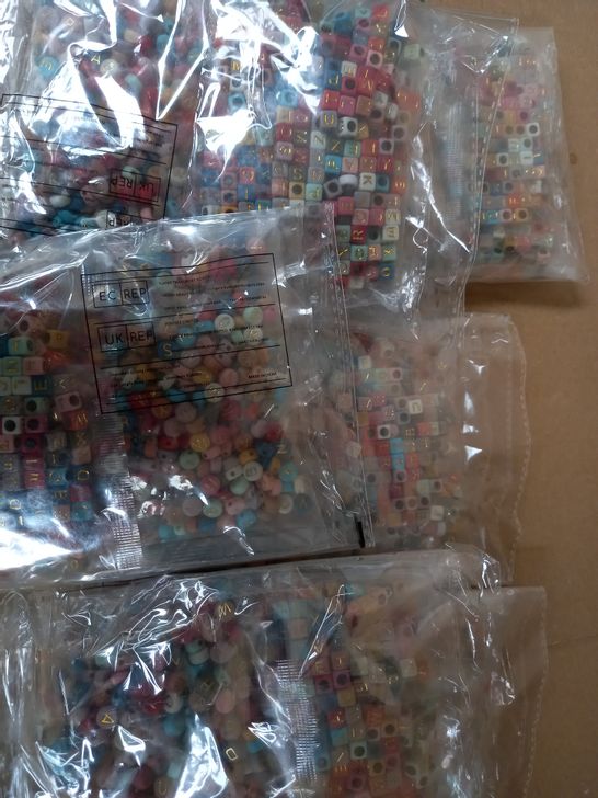 BAG OF 6 BAGS OF BEDS FOR JEWELLERY MAKING