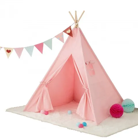 BOXED NEO PINK CANVAS KIDS TENT TEEPEE (1 BOX)