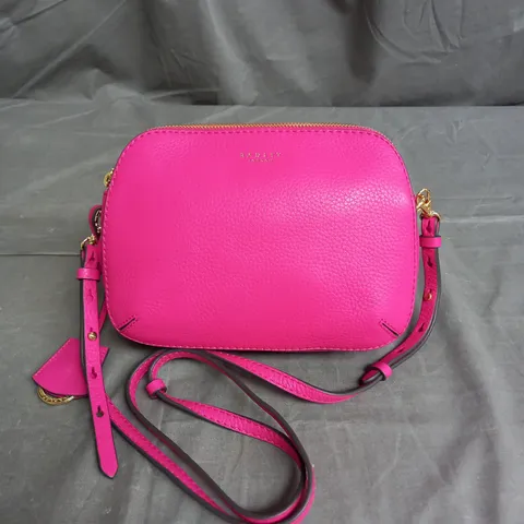 RADLEY LONDON LEATHER CROSSBODY BAG IN BRIGHT PINK 