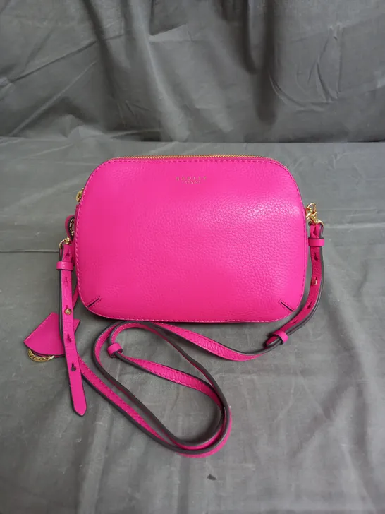 RADLEY LONDON LEATHER CROSSBODY BAG IN BRIGHT PINK 