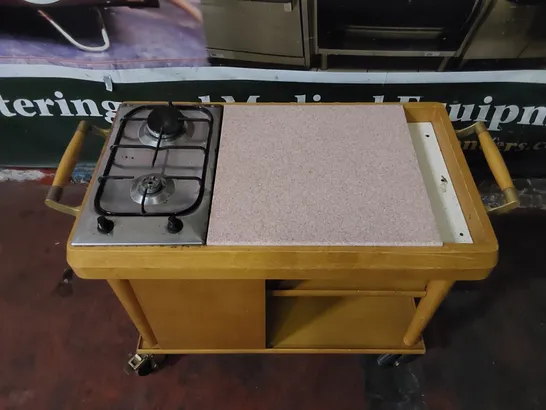 FLAMBÉ TROLLEY WITH TWIN GAS HOB