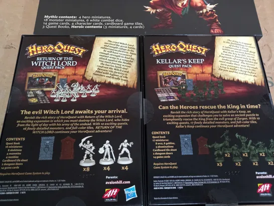 HEROQUEST EXPANSION PACKS AND ADDITIONAL ACCESSORIES 