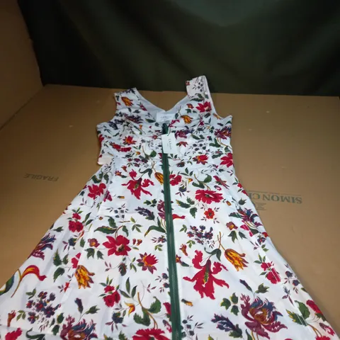 L.K. BENNET LONDON FLORAL PATTERN ZIPPED DRESS SIZE 12