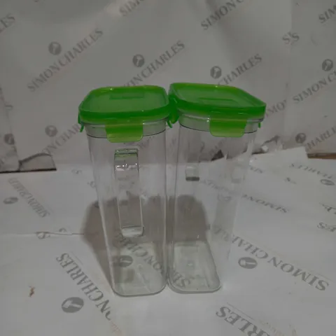 BOXED LOCK AND LOCK SET OF 2 DRINK JUGS IN LIME GREEN