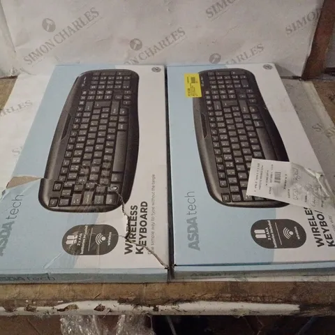 GROUP OF 2 ASDATECH WIRELESS KEYBOARDS