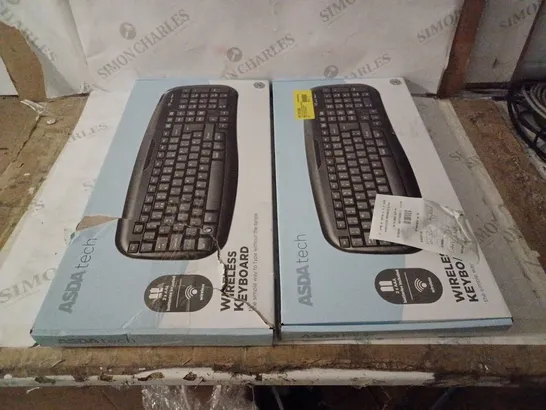 GROUP OF 2 ASDATECH WIRELESS KEYBOARDS