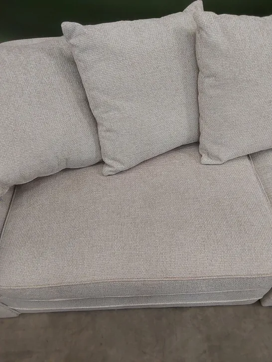 DESIGNER LARGE 3 SEATER LINEN UPHOLSTERED SOFA 