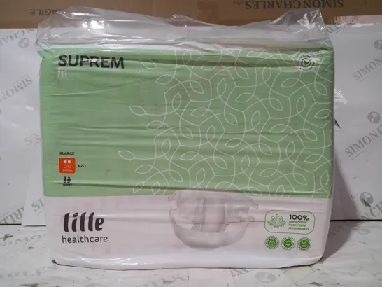 LILLE HEALTHCARE SUPREM FIT PACK OF APPROXIMATELY 20 XL INCONTINENCE SLIPS