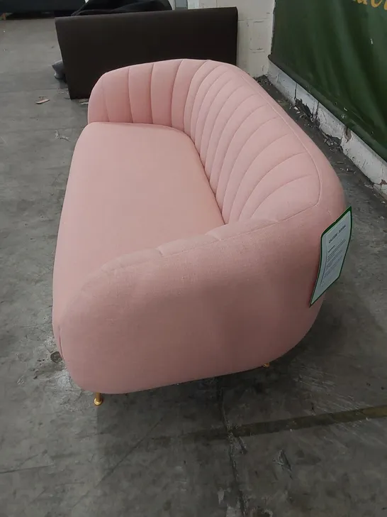 DESIGNER PINK FABRIC TUB STYLE 2 SEATER SOFA