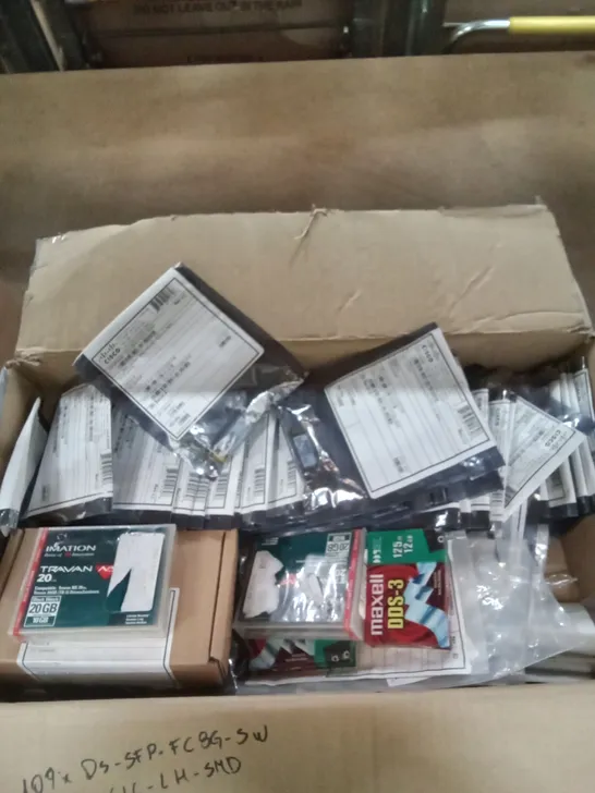 BOX OF ASSORTED CISCO PARTS INCLUDING,  GBPS FIBRE CHANNELS , 7925G  POWER SUPPLY AND IMATION TRAVAN 20GB