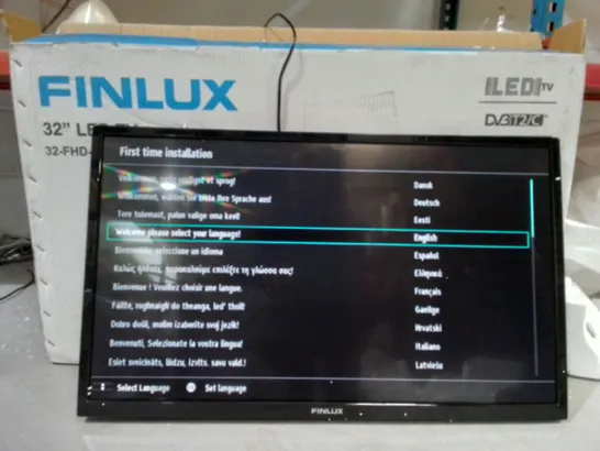 BOXED FINLUX 32-FHD-4220 32" HD READY LED TV FREEVIEW HD USB RECORD BLACK