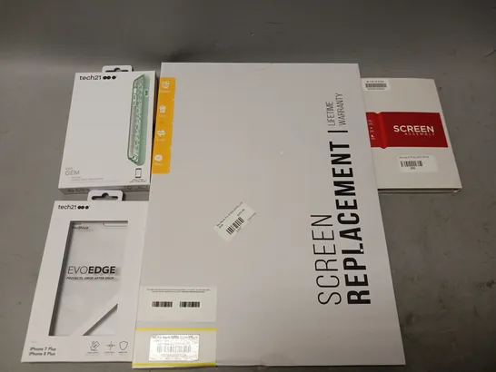 BOX OF APPROXIMATELY 100 ASSORTED ITEMS TO INCLUDE - SCREEN ASSEMBLY , MACBOOK PRO A1502 SCREEN REPLACEMENT , TECH21 EVO EDGE ETC - COLLECTION ONLY 