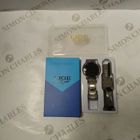 BOXED LIGE SMART WATCH WITH ACCESSORIES - SILVER