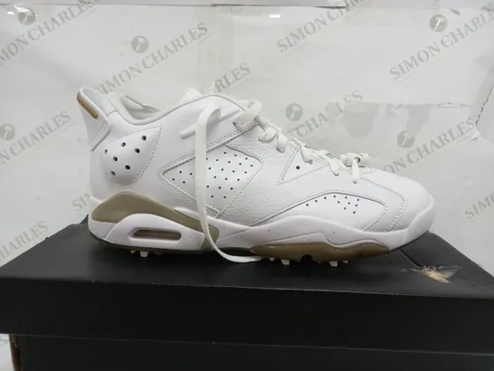 BOXED PAIR OF JORDAN RETRO 6 G WHITE GOLF SHOES - UK 11