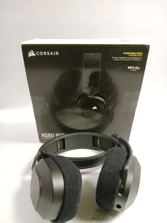 BOXED CORSAIR HS80 RGB WIRELESS GAMING HEADSET 