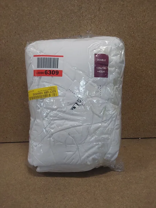 BAGGED HYPOALLERGENIC MATTRESS PROTECTOR // SIZE: DOUBLE 