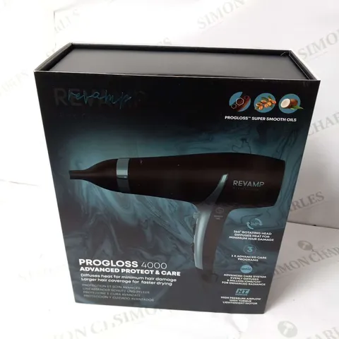 BOXED REVAMP PROFESSIONAL PROGLOSS 4000 ADVANCED PROTECT & CARE HAIR DRYER