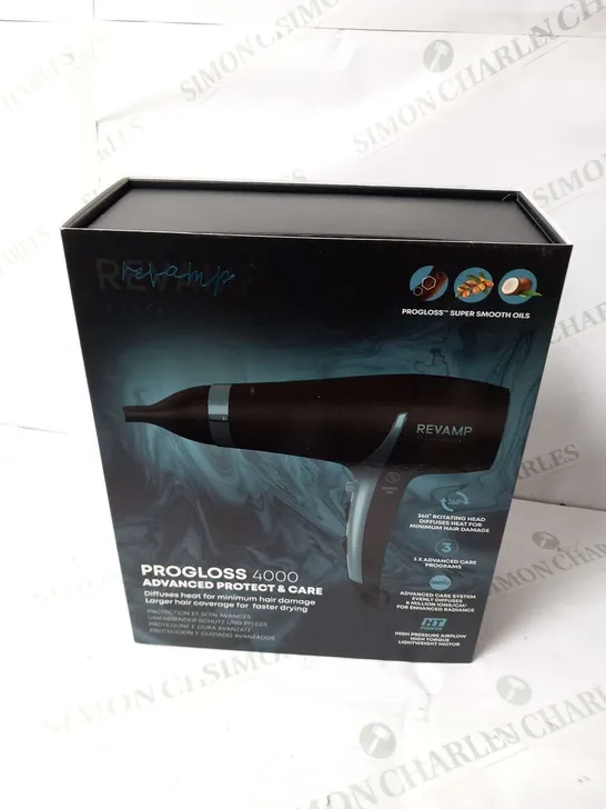 BOXED REVAMP PROFESSIONAL PROGLOSS 4000 ADVANCED PROTECT & CARE HAIR DRYER