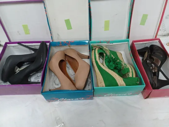 APPROXIMATELY 8 PAIRS OF ASSORTED BOXED SHOES TO INCLUDE HEELS ETC.