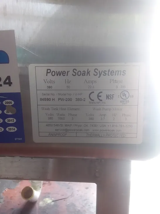 POWER SOAK COMMERCIAL WASHING STATION PW-200