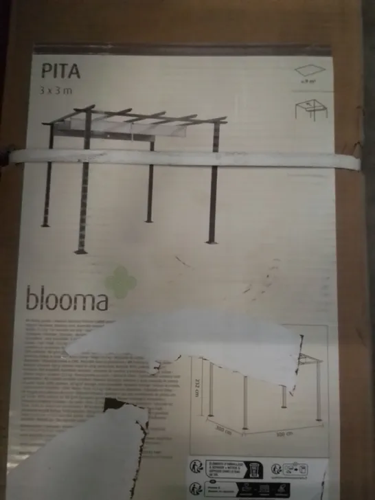 BOXED BLOOMA PITA 3 X 3M GAZEBO 