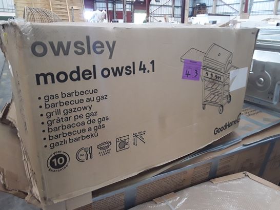BOXED OWSLEY MODEL OWSL 4.1 GAS BARBECUE 
