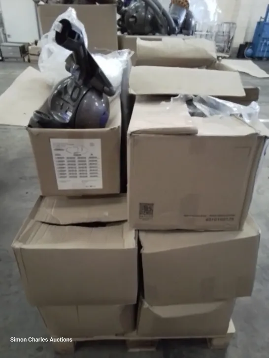 PALLET OF ASSORTED PRODUCTS, INCLUDING, DYSON VACUUM CLEANERS, DYSON VACUUM CLEANER PARTS, NOOK PROTECTIVE COVERS. KEYRING TORCHES, LIGHT FITTINGS. 