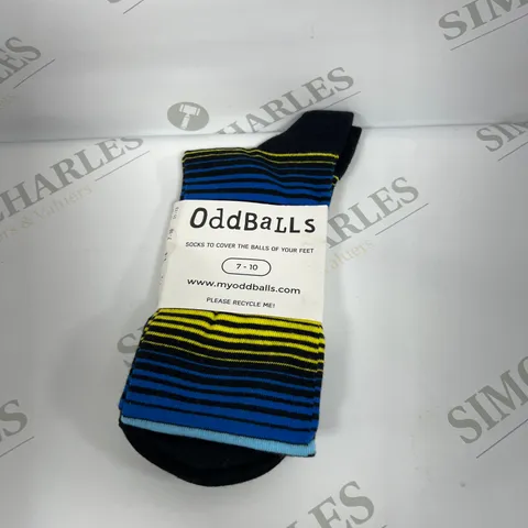 ODDBALLS BLUEBERRY LINES SOCKS SIZE 7-10