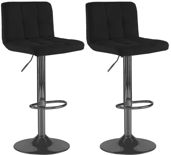 BOXED SET OF 2 FABRIC UPHOLSTERED BAR STOOLS (1 BOX)