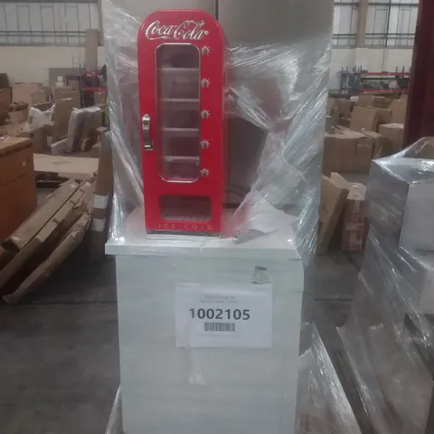 KOOLATRON COCA-COLA RETRO VENDING MACHINE STYLE 10 CAN MINI FRIDGE, HISENSE RQ560N4WCF AMERICAN CROSS DOOR FRIDGE FREEZER AND ZANUSSI FREESTANDING SLIMLINE DISHWASHER WHITE